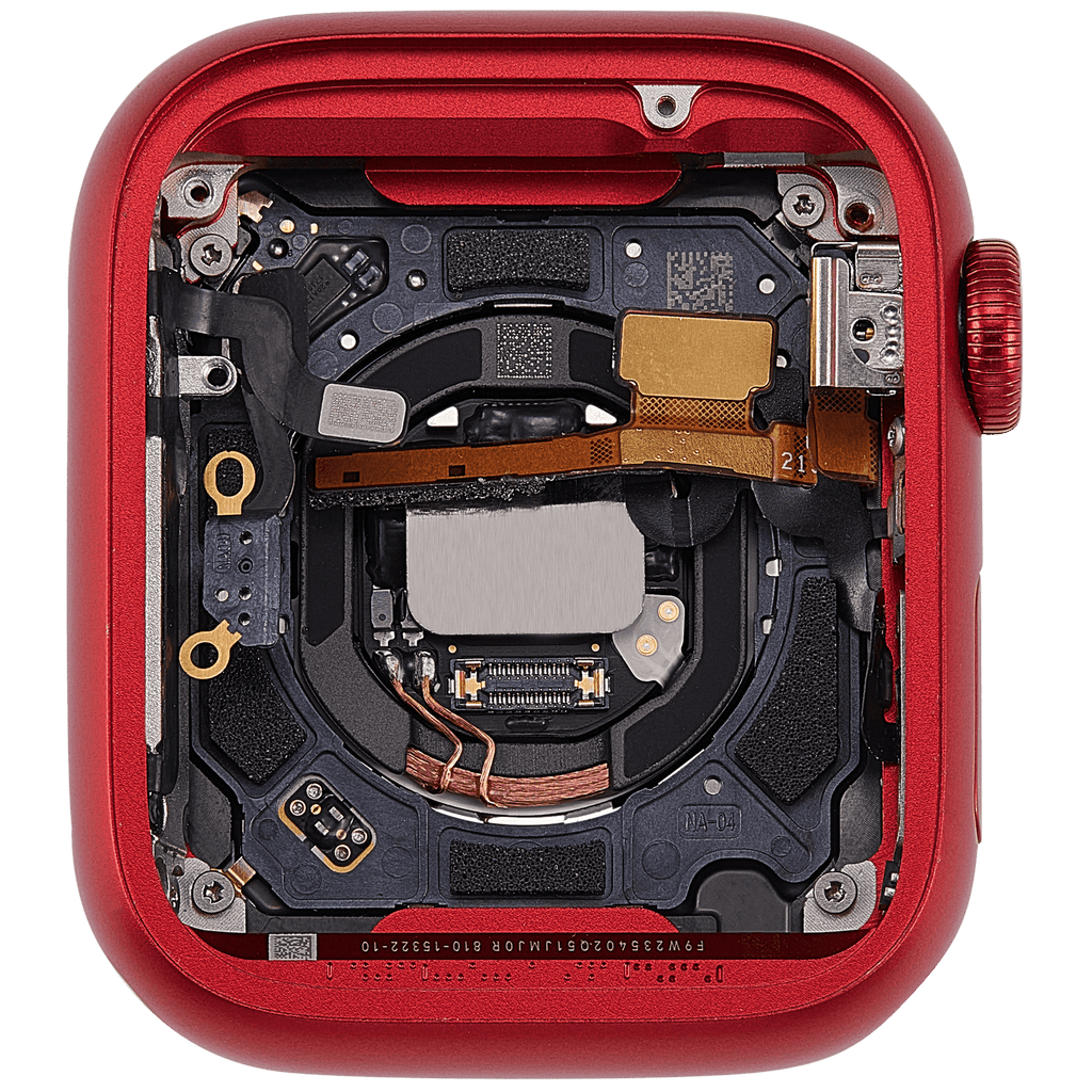 Backcover/Rahmen Compatible für Watch Series 9 (41MM) (gebrauchter OEM-Ausbau, Qualität A) (Cellular Version) (Aluminum / Red)