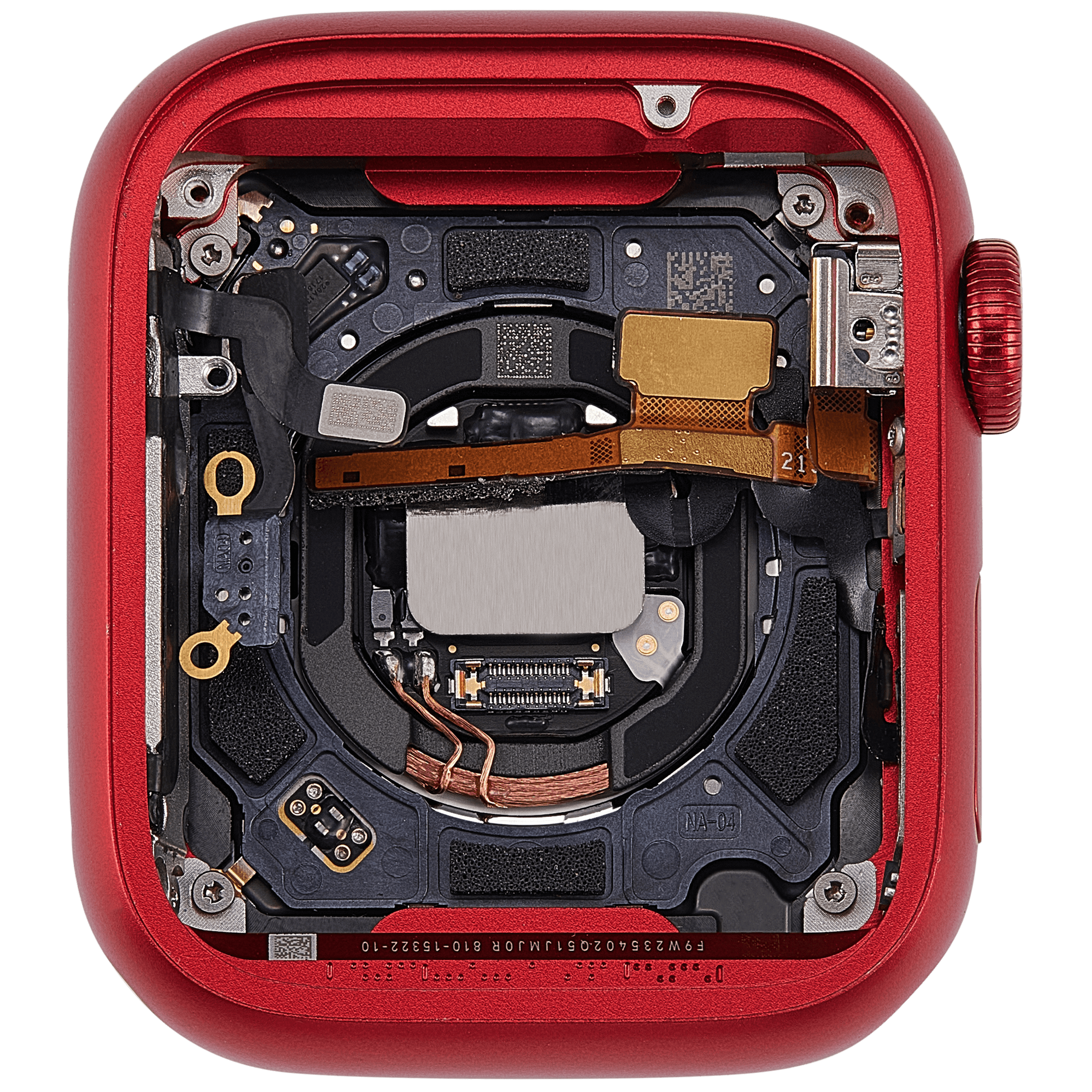 Backcover/Rahmen Compatible für Watch Series 9 (41MM) (gebrauchter OEM-Ausbau, Qualität A) (Cellular Version) (Aluminum / Red)