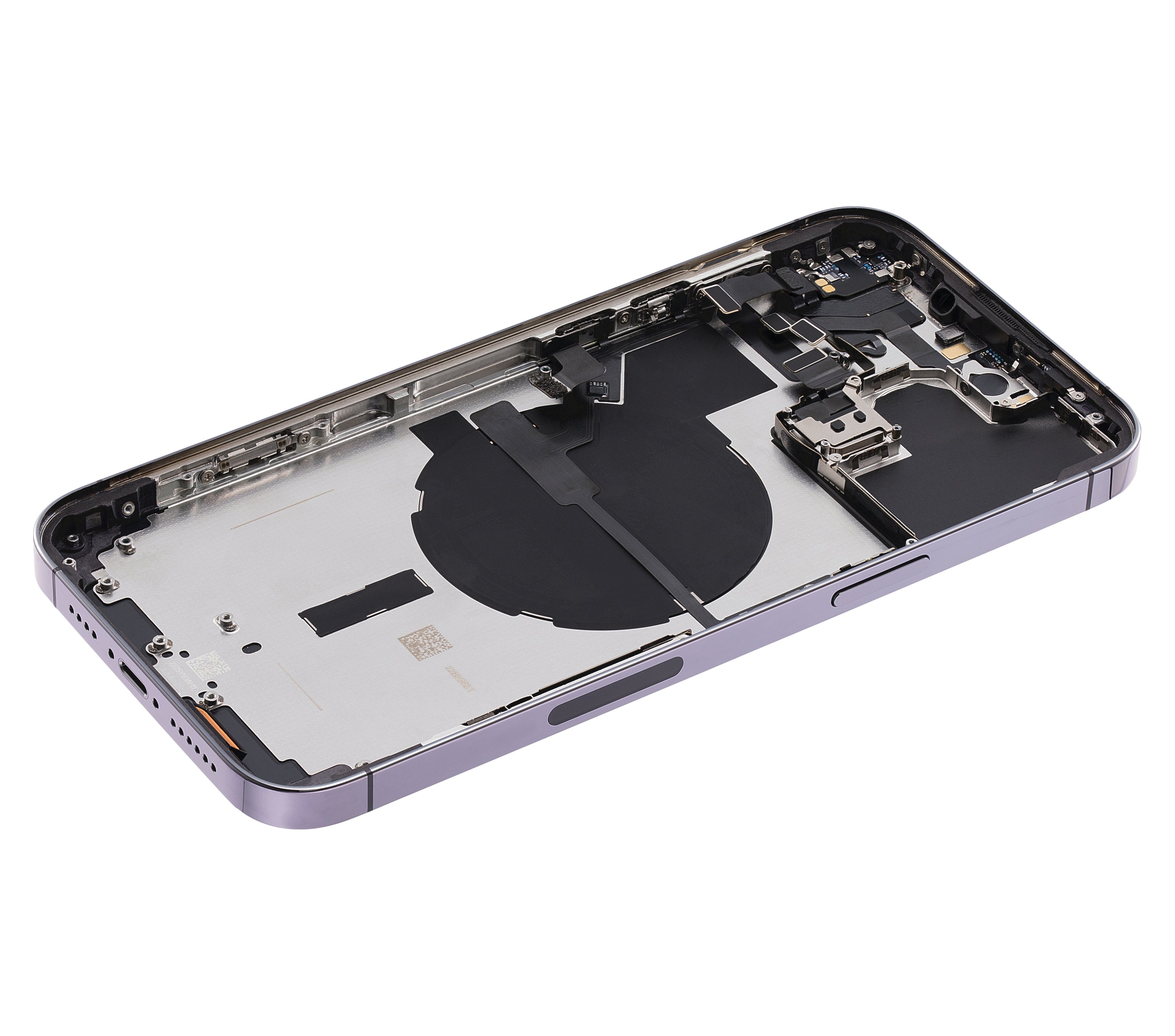 Backcover/Rahmen mit Small Parts für iPhone 14 Pro Max (US-Version) (gebrauchter OEM-Ausbau, Qualität A) (Deep Purple)