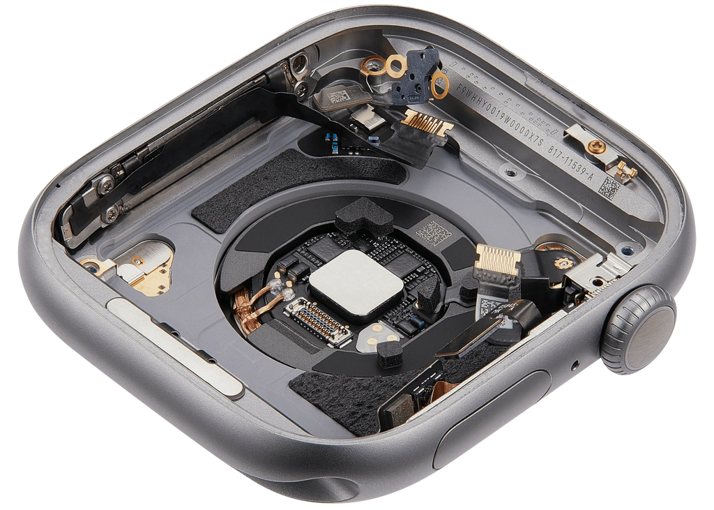Backcover/Rahmen für Watch Series 11 (46MM) (gebrauchter OEM-Ausbau, Qualität A) (Cellular Version) (Aluminum / Space Gray)