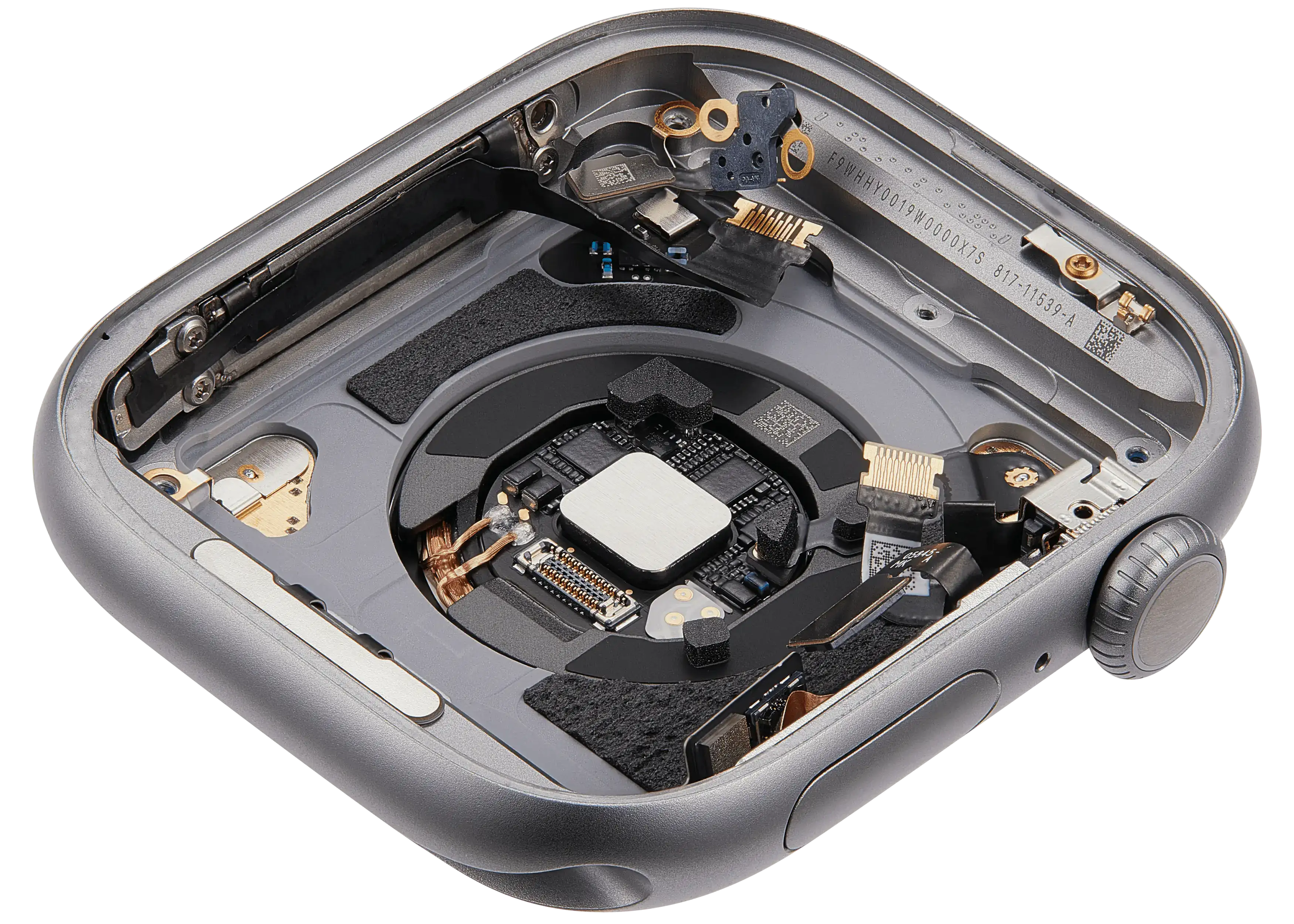 Backcover/Rahmen für Watch Series 11 (46MM) (gebrauchter OEM-Ausbau, Qualität A) (Cellular Version) (Aluminum / Space Gray)
