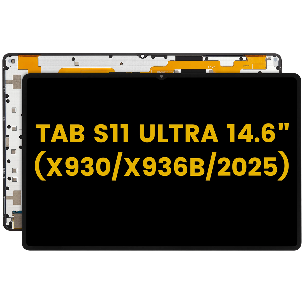 OLED-Display ohne Rahmen für Samsung Galaxy Tab S11 Ultra 14.6" (X930 / X936B) (2025) (Grau) (Premium)