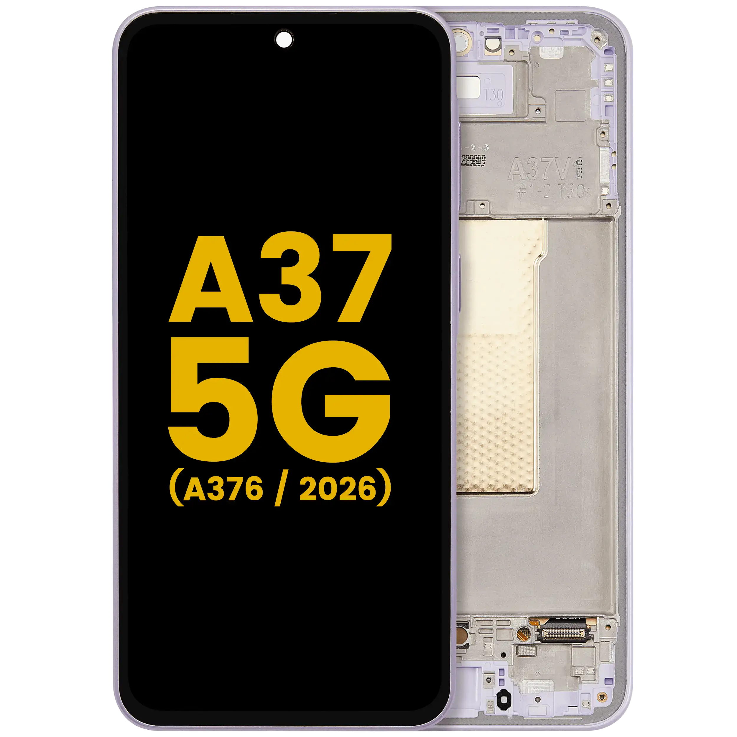 OLED-Display mit Rahmen für Samsung Galaxy A37 5G (A376 / 2026) (Refurbished) (Light Violet)