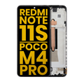 OLED-Display mit Rahmen für Xiaomi Redmi Note 11S 4G/Poco M4 Pro 4G (Refurb.)