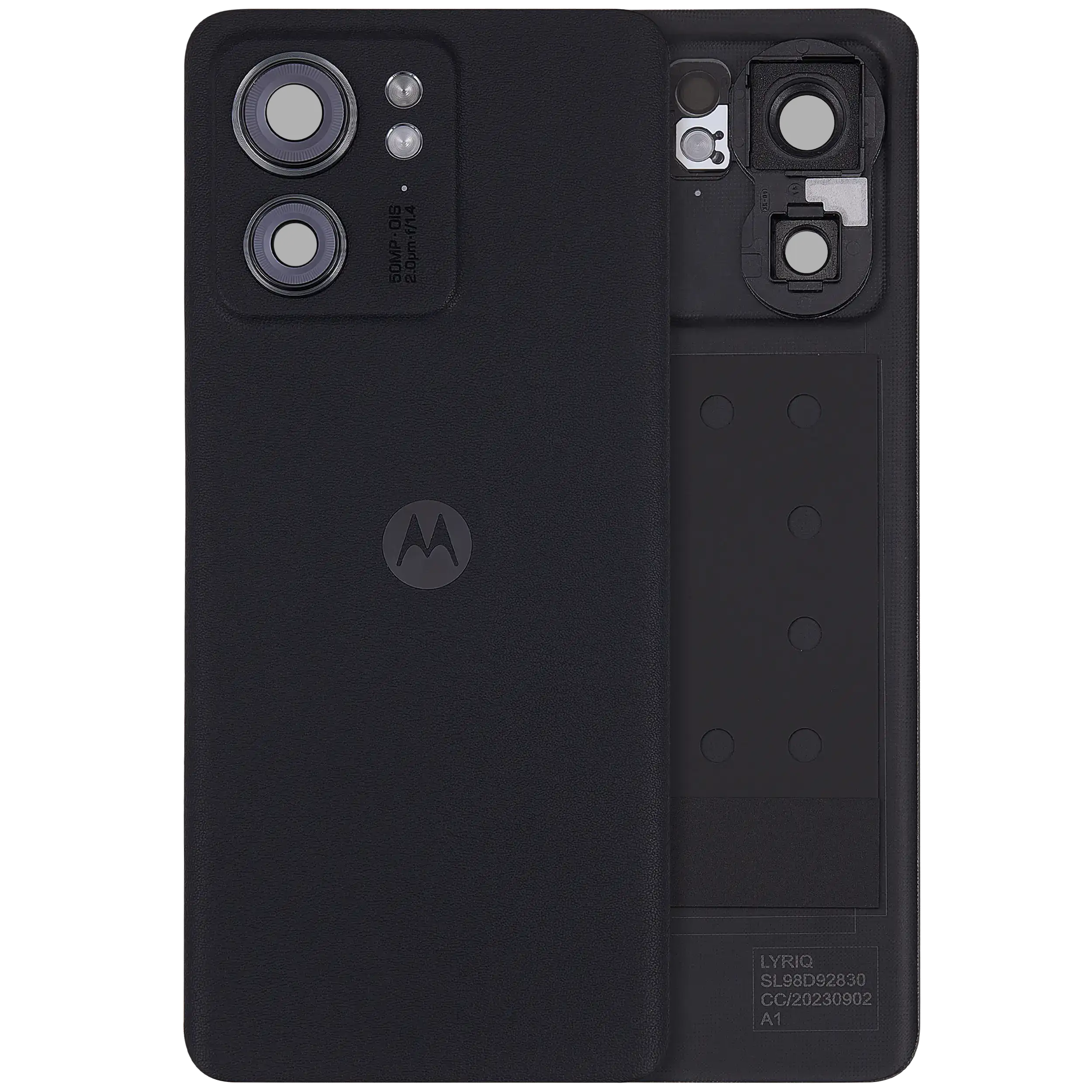 Backcover Glass für Motorola Edge 40 (XT2303-2 / 2023) (Premium) (Eclipse Black)