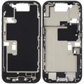 Midframe/Rahmen mit Ladebuchse Flex & Small Parts für iPhone 16 Pro (EU / Global Version) (gebrauchter OEM-Ausbau, Qualität A) (Schwarz Titanium)