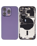 Backcover/Rahmen mit Small Parts für iPhone 14 Pro (EU / Global Version) (gebrauchter OEM-Ausbau, Qualität A) (Deep Purple)