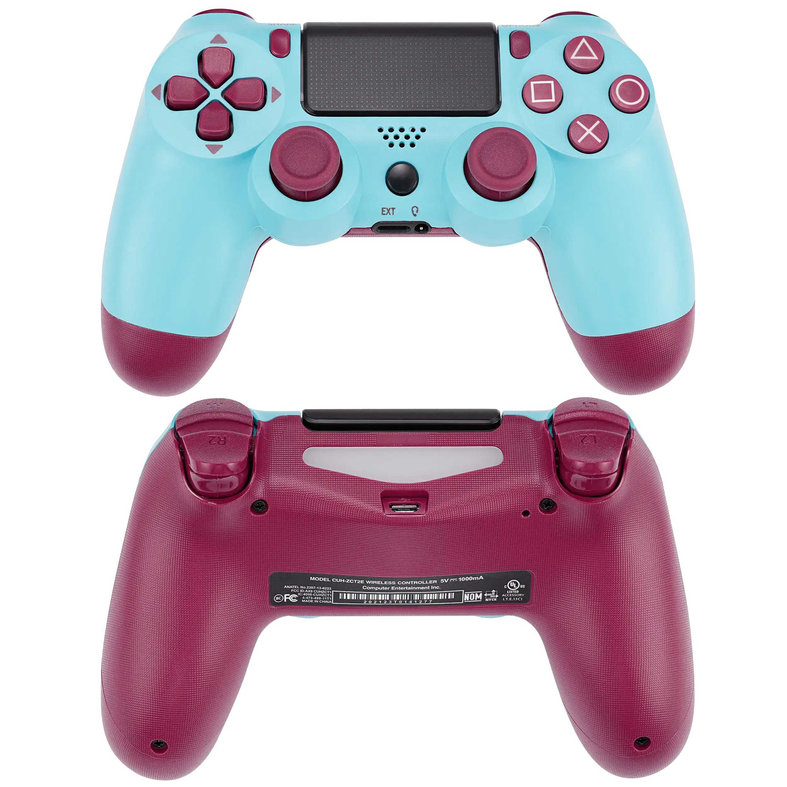 DoubleShock 4 Wired Controller für Playstation 4 (Berry Blue)