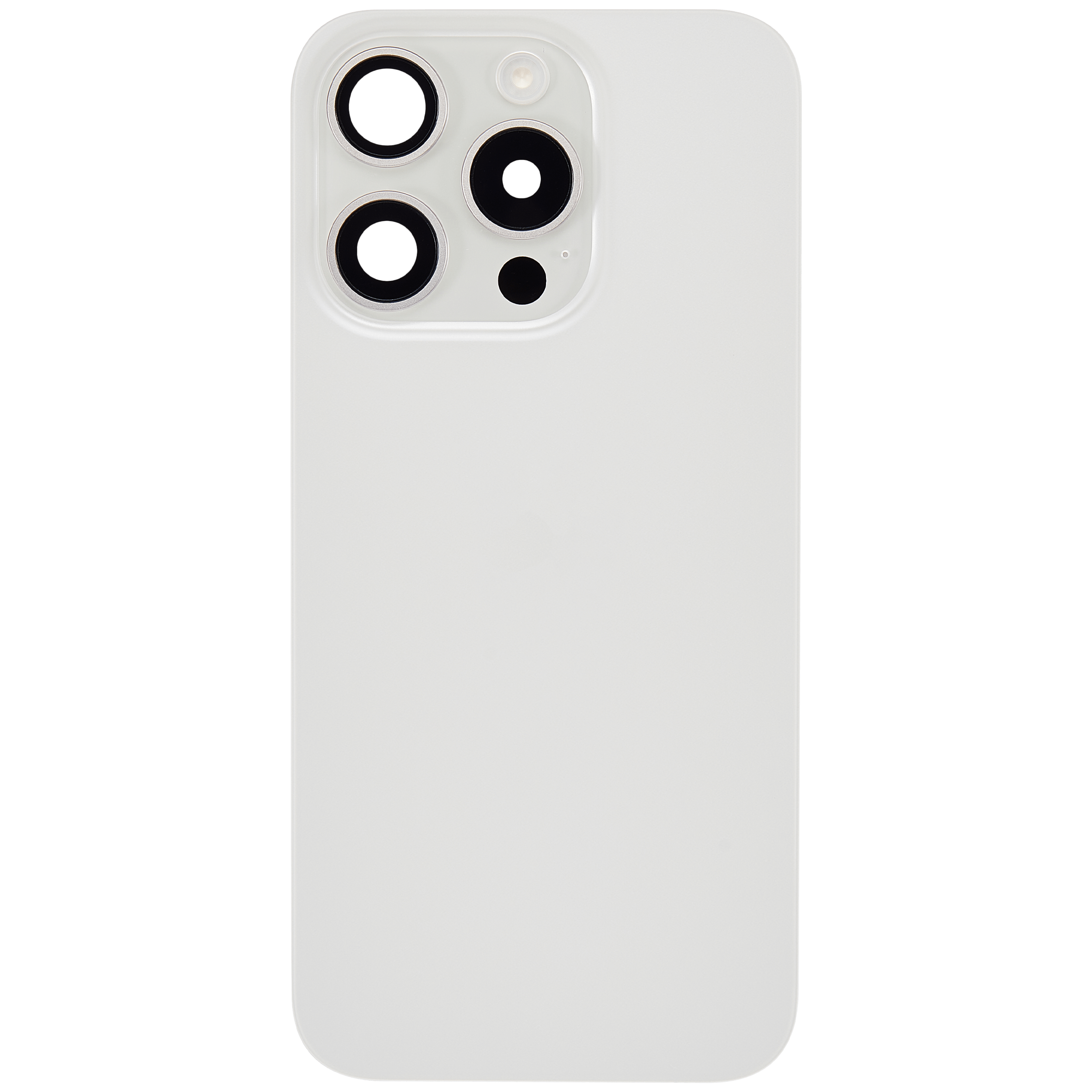 Backcover mit MagSafe Magnet & NFC & Blitz-Flexkabel für iPhone 15 Pro (gebrauchter OEM-Ausbau, Qualität C) (Weiß Titanium)