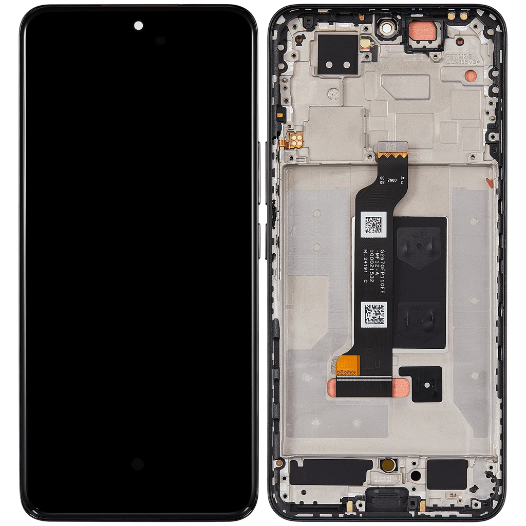OLED-Display mit Rahmen für Honor 200 (Refurbished) (Schwarz)