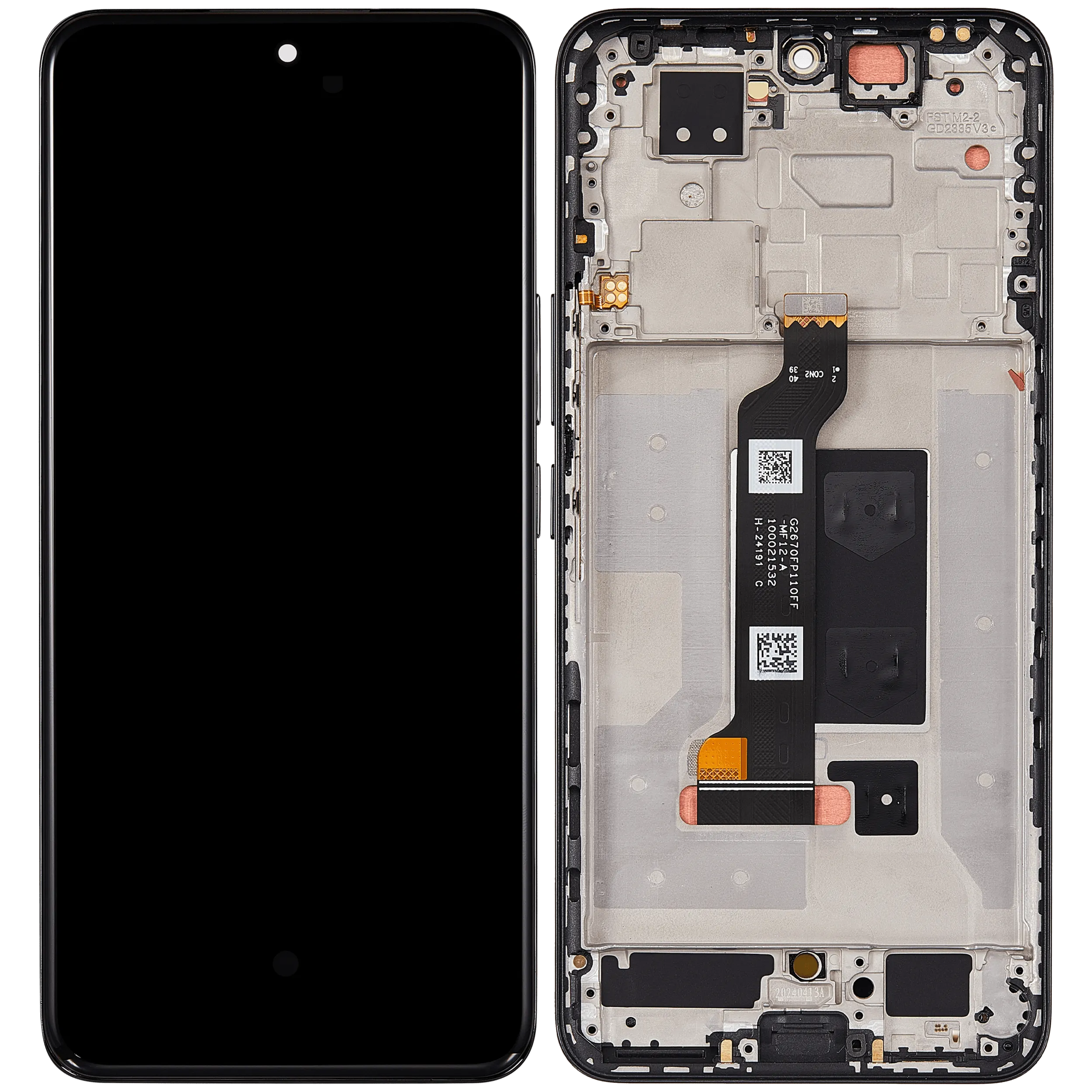 OLED-Display mit Rahmen für Honor 200 (Refurbished) (Schwarz)