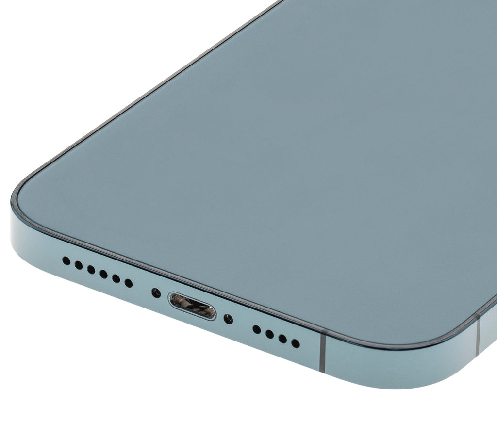 Backcover/Rahmen mit Small Parts für iPhone 12 Pro Max (EU / Global Version) (gebrauchter OEM-Ausbau, Qualität A) (Pacific Blau)