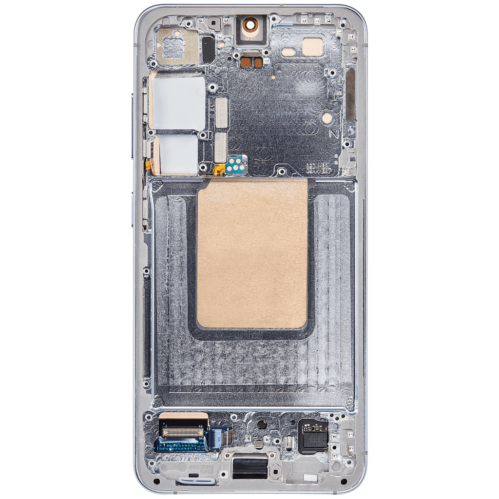 OLED-Display mit Rahmen für Samsung Galaxy S24 5G (US & Internationale Version) (Aftermarket Plus) (Sapphire Blue)