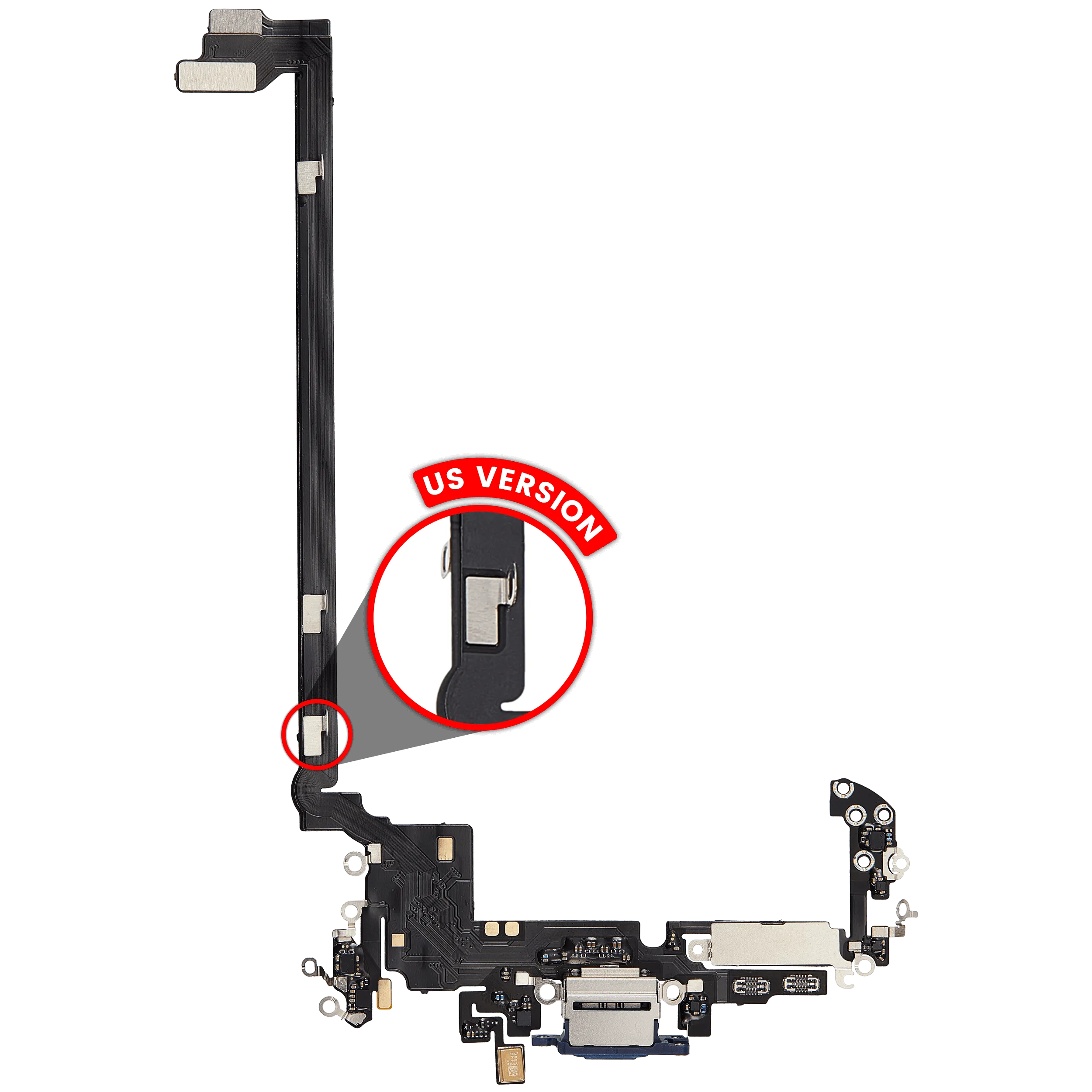 Ladebuchse Flex Cable für iPhone 17 Pro max (Aftermarket Plus) (US-Version) (Deep Blue)