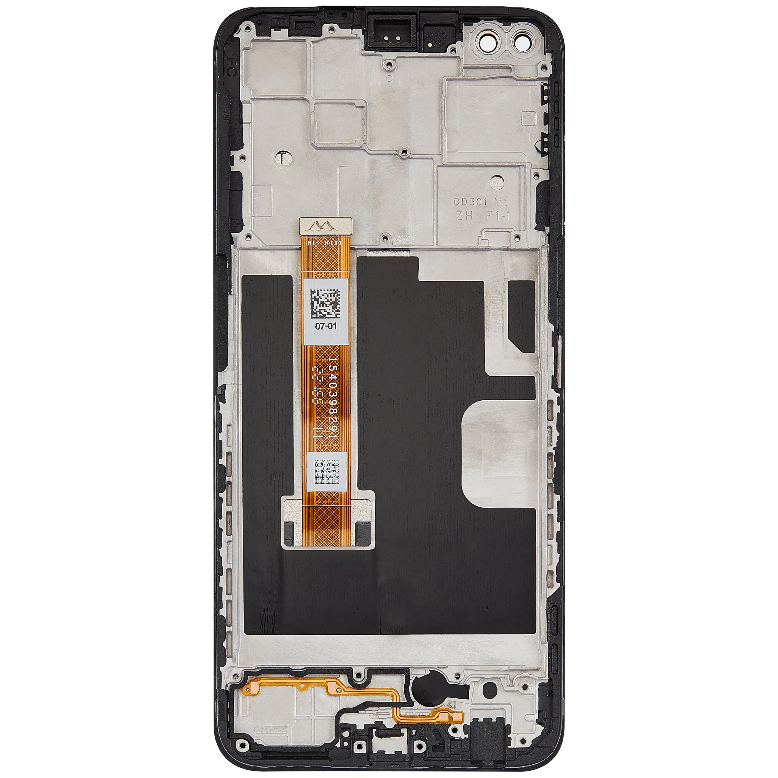 OLED-Display mit Rahmen Compatible für Oppo A92s (2020) (Refurbished) (Alle Farben)