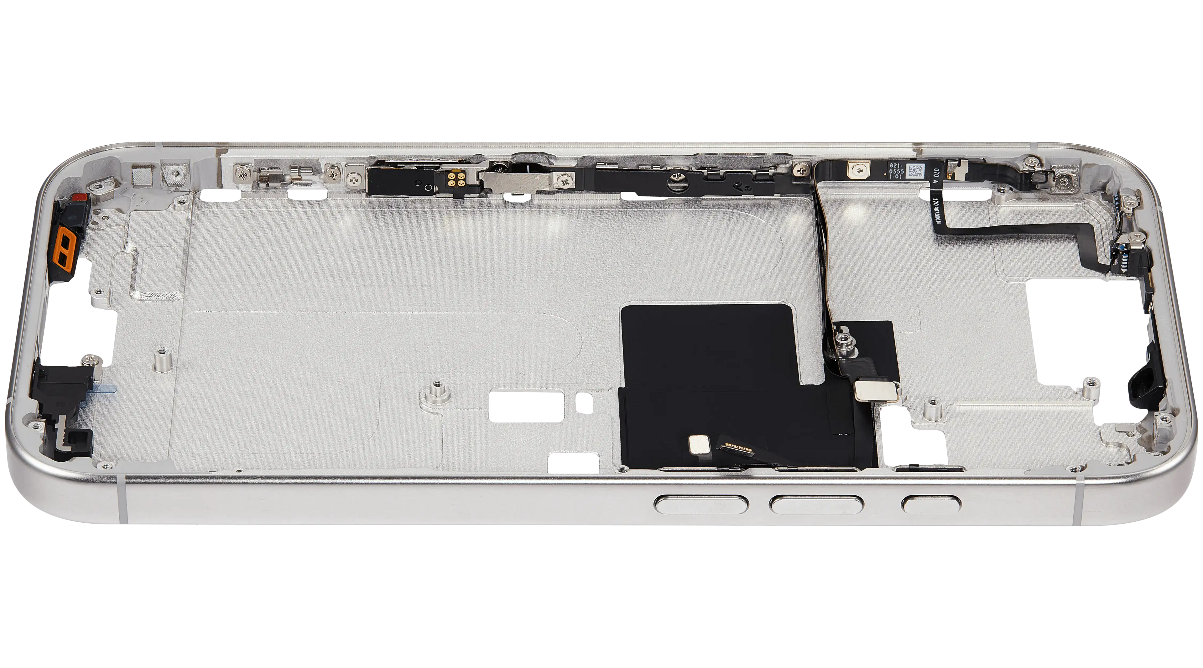 Midframe/Rahmen mit Power And Volume Button für iPhone 16 Pro (US-Version) (Aftermarket Plus) (Weiß Titanium)