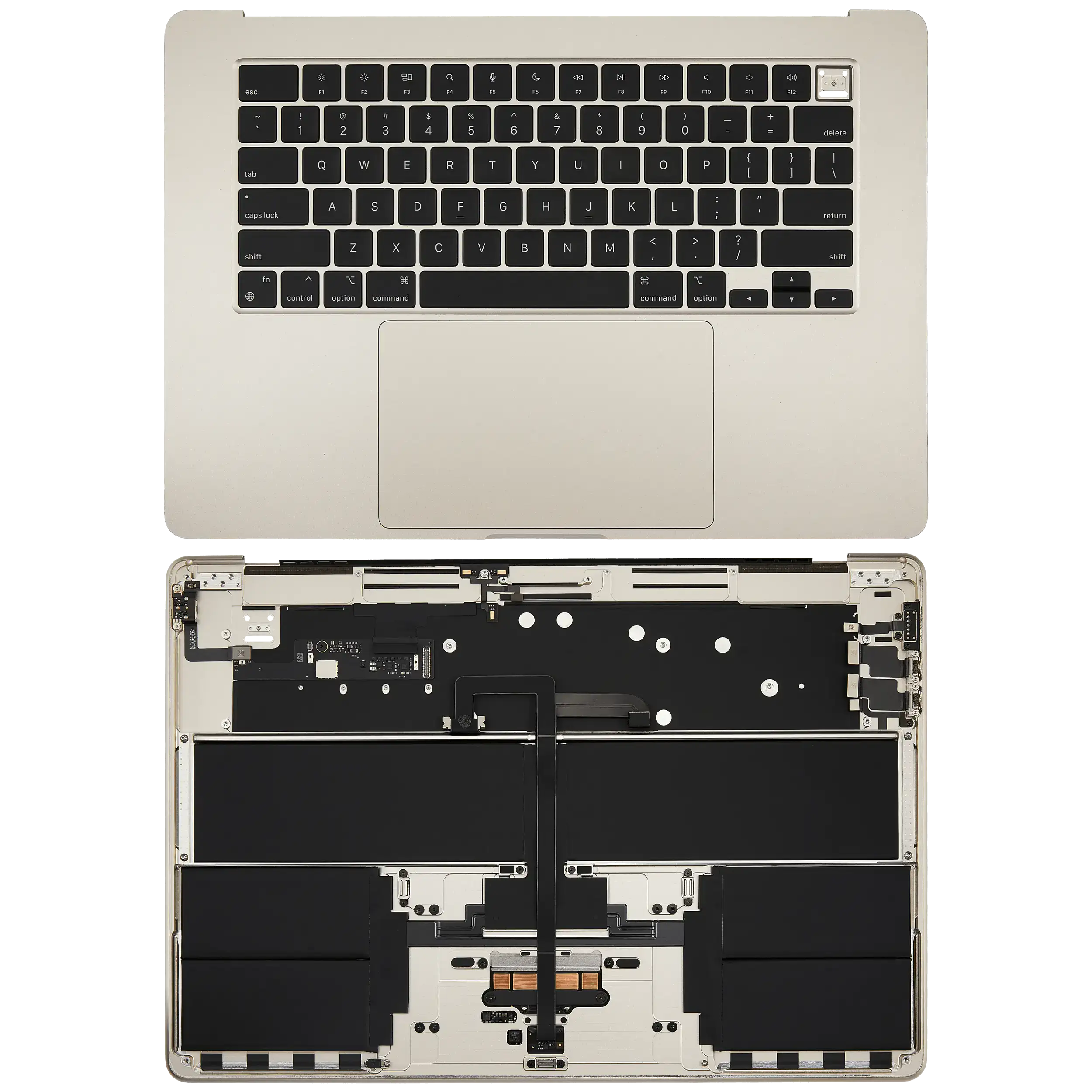 Topcase mit Akku & Tastatur für MacBook Air 15" A3114, US, gebrauchter OEM-Ausba