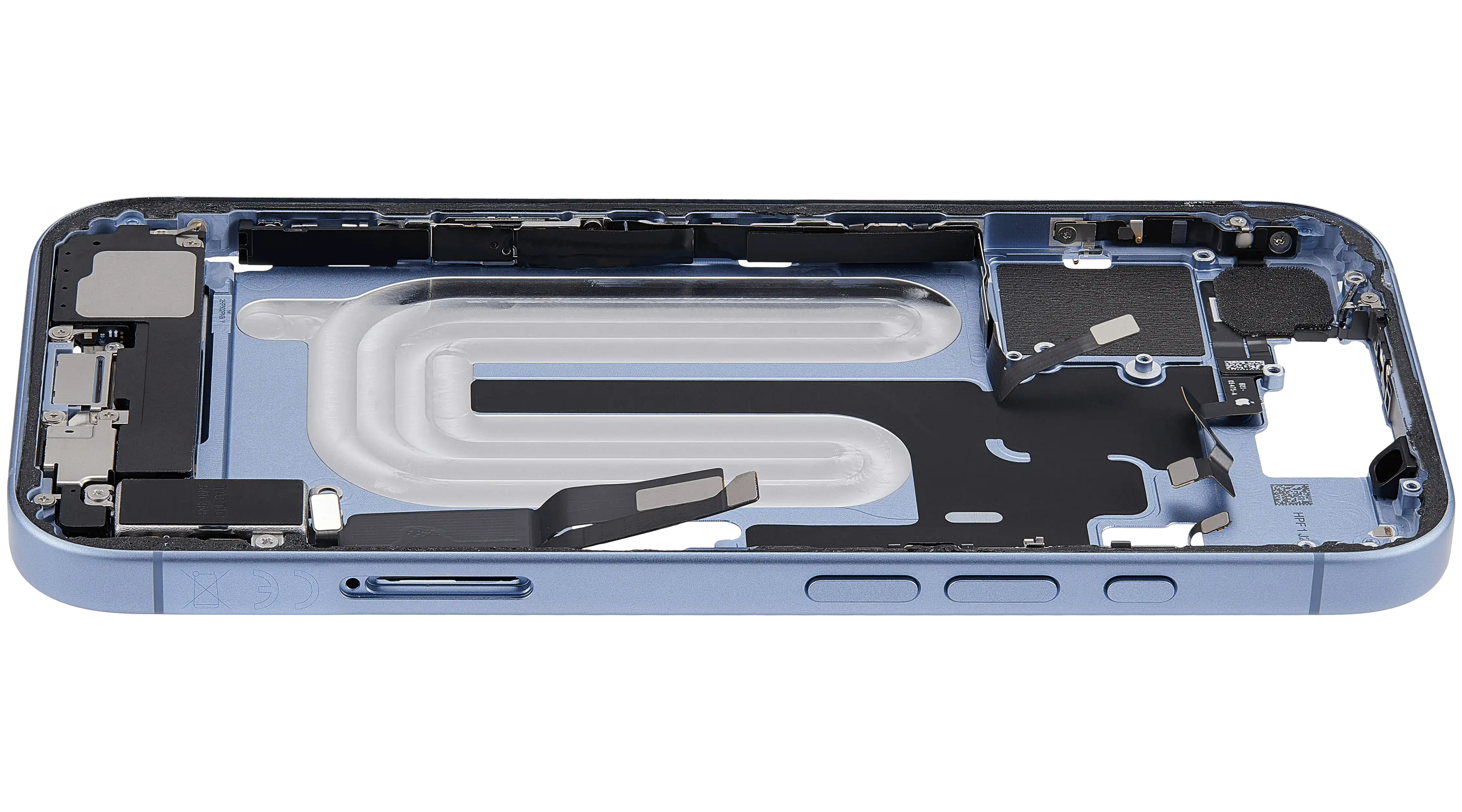 Original Apple-Ausbau B gebraucht – iPhone 17 EU / Rahmen Mist Blau