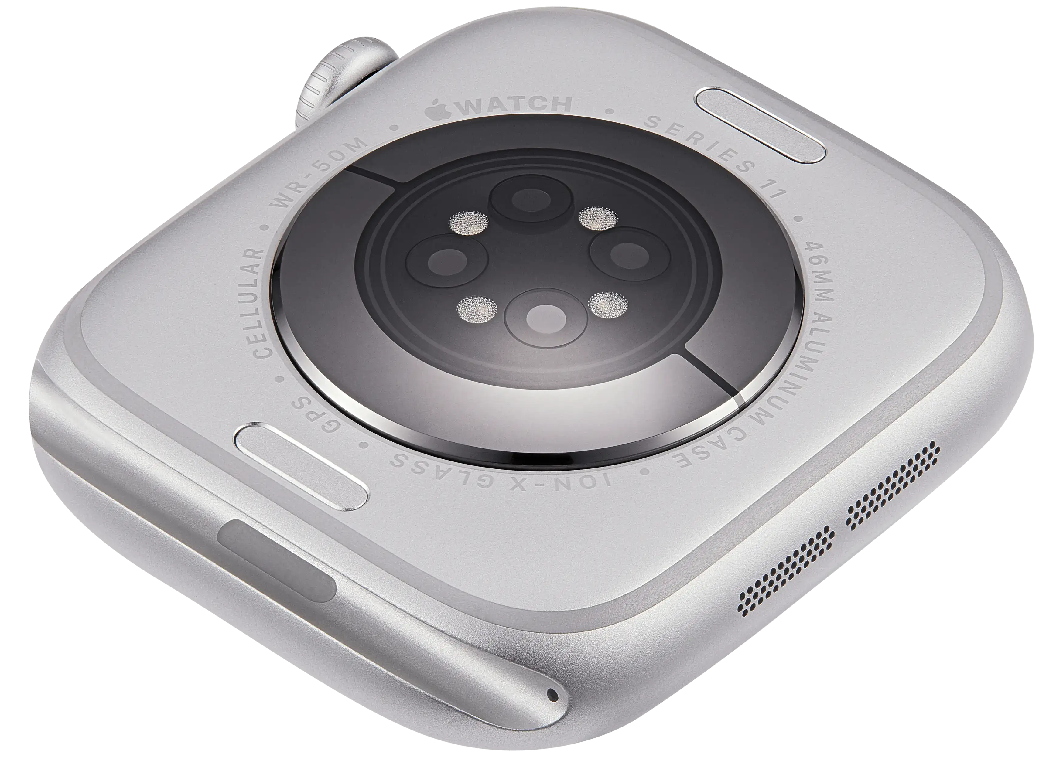 Backcover/Rahmen für Watch Series 11 (46MM) (gebrauchter OEM-Ausbau, Qualität A) (Cellular Version) (Aluminum / Silver)