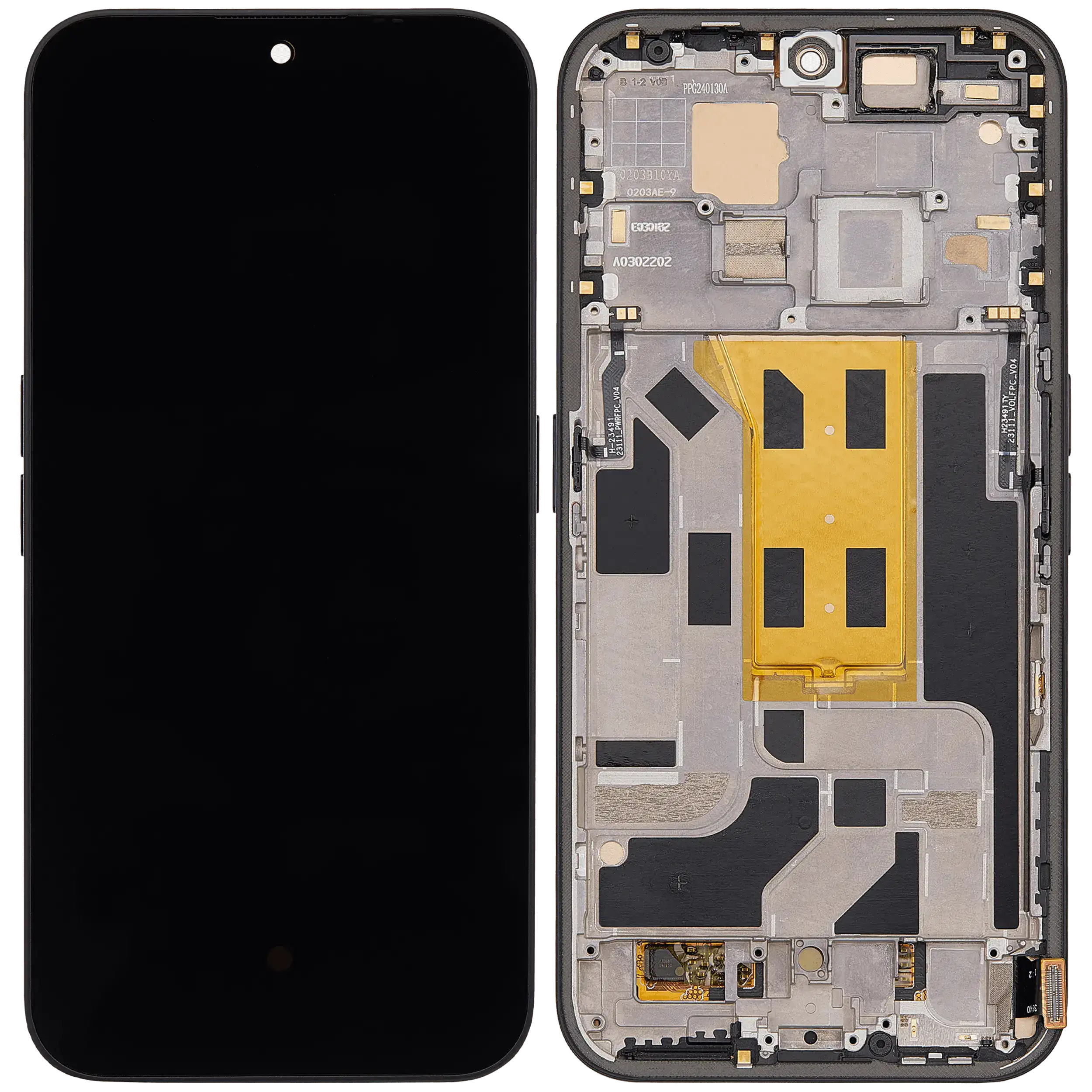 OLED-Display mit Rahmen für Nothing Phone (2a) (Refurbished) (Schwarz)