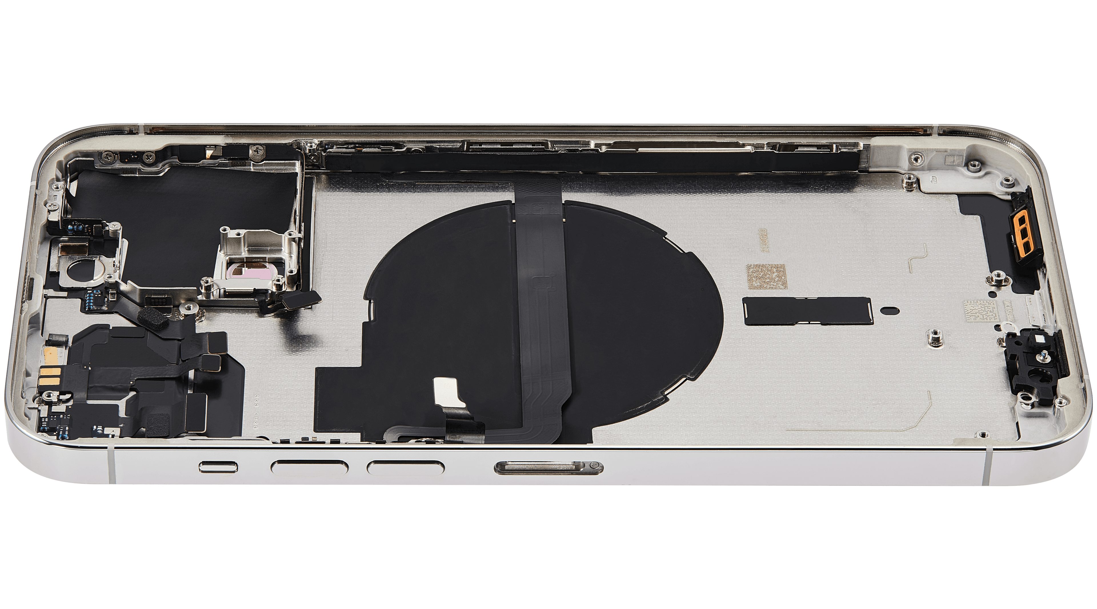 Backcover/Rahmen mit Small Parts für iPhone 13 Pro Max (EU / Global Version) (gebrauchter OEM-Ausbau, Qualität B) (Silber)
