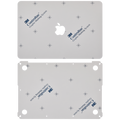 2 in 1 (Top and Bottom) Skin für Macbook Pro 13" A1502 (2015) / A1425 (2012-2013) (Silber)