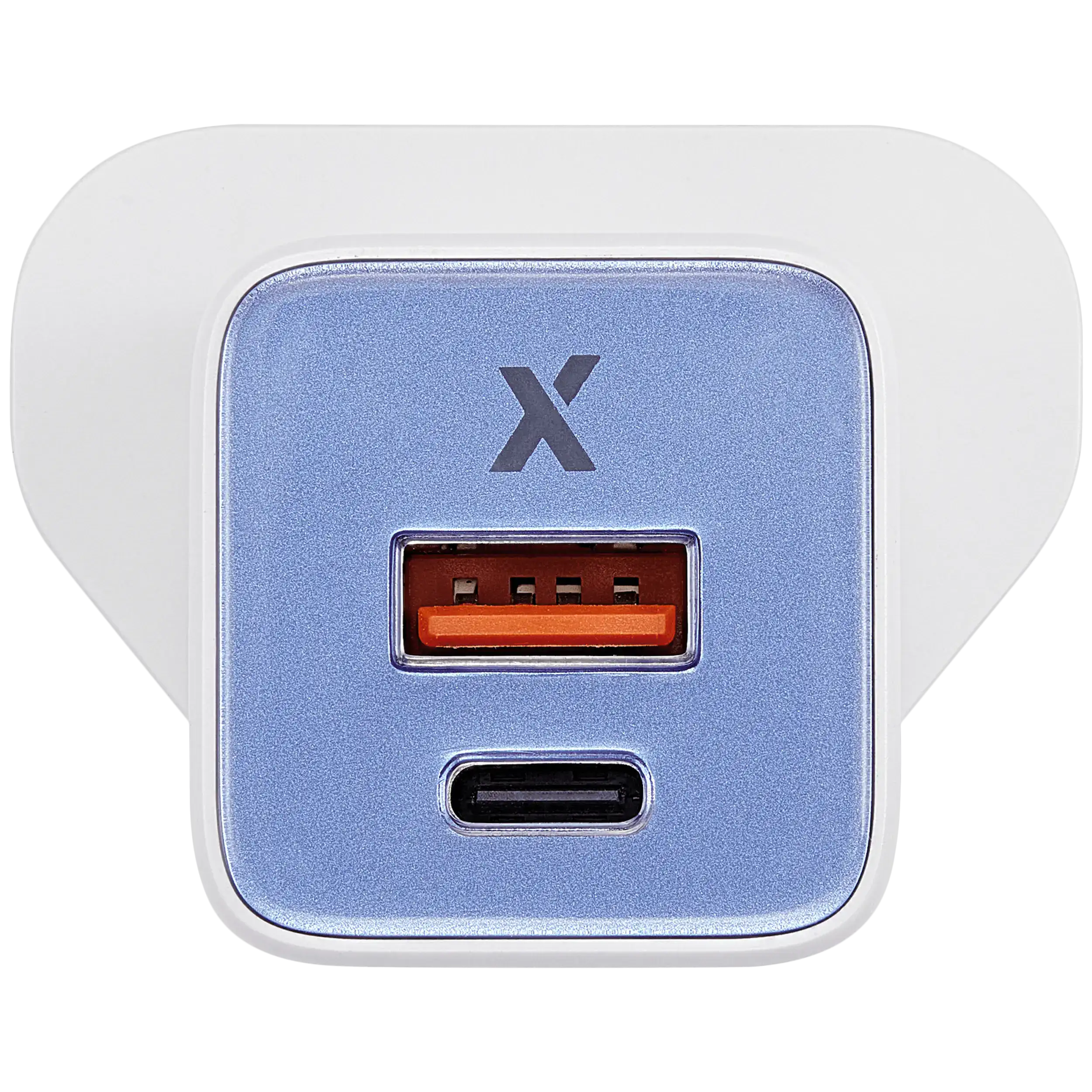AmpSentrix 30W 2-in-1 USB-C / USB-A Wall Adapter (220V / UK Plug) (Ultramarine)