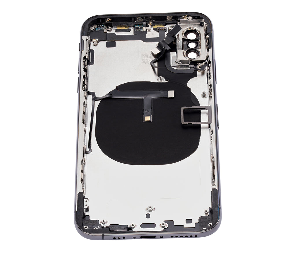 Back Cover/Frame with Pre-installed Small Parts for iPhone XS (No Logo) (Aftermarket Plus) (Space Gray)