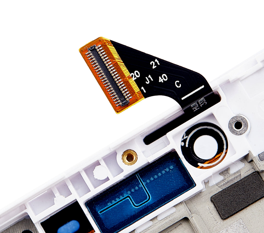 LCD-Display mit Rahmen für OPPO A37 (Refurbished) (Weiß)