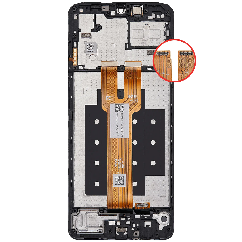 LCD Display with Frame for Samsung Galaxy A06 5G (A066/2025) (Refurbished) (All Colors)