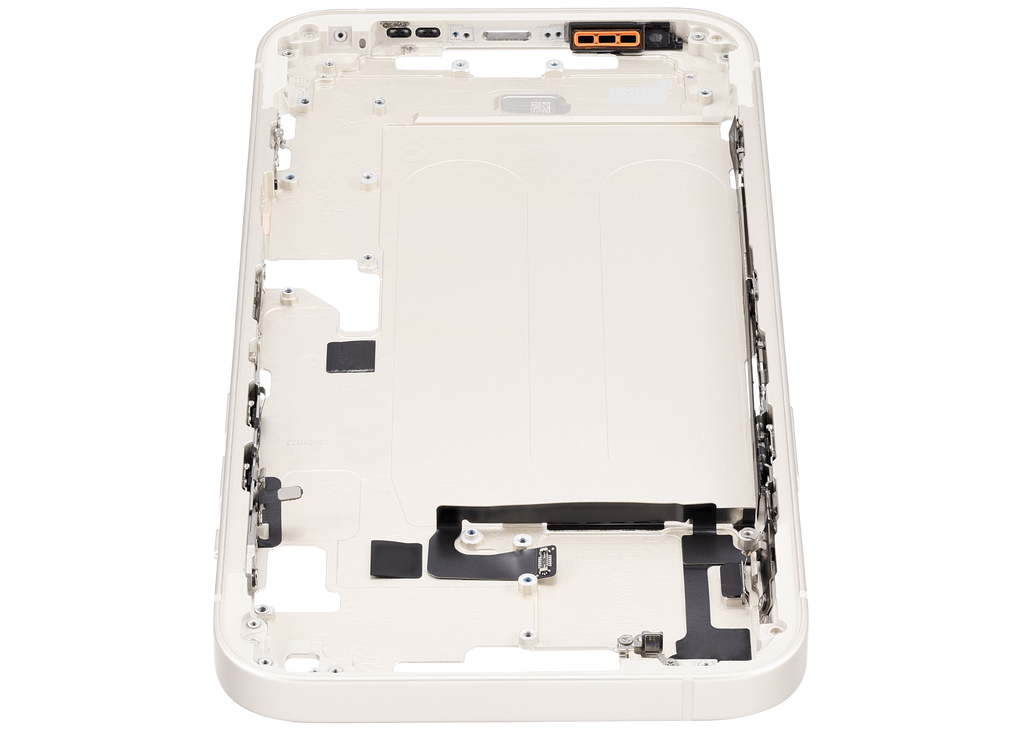 Midframe/Rahmen mit Small Parts für iPhone 14 Plus (EU / Global Version) (gebrauchter OEM-Ausbau, Qualität A) (Starlight)