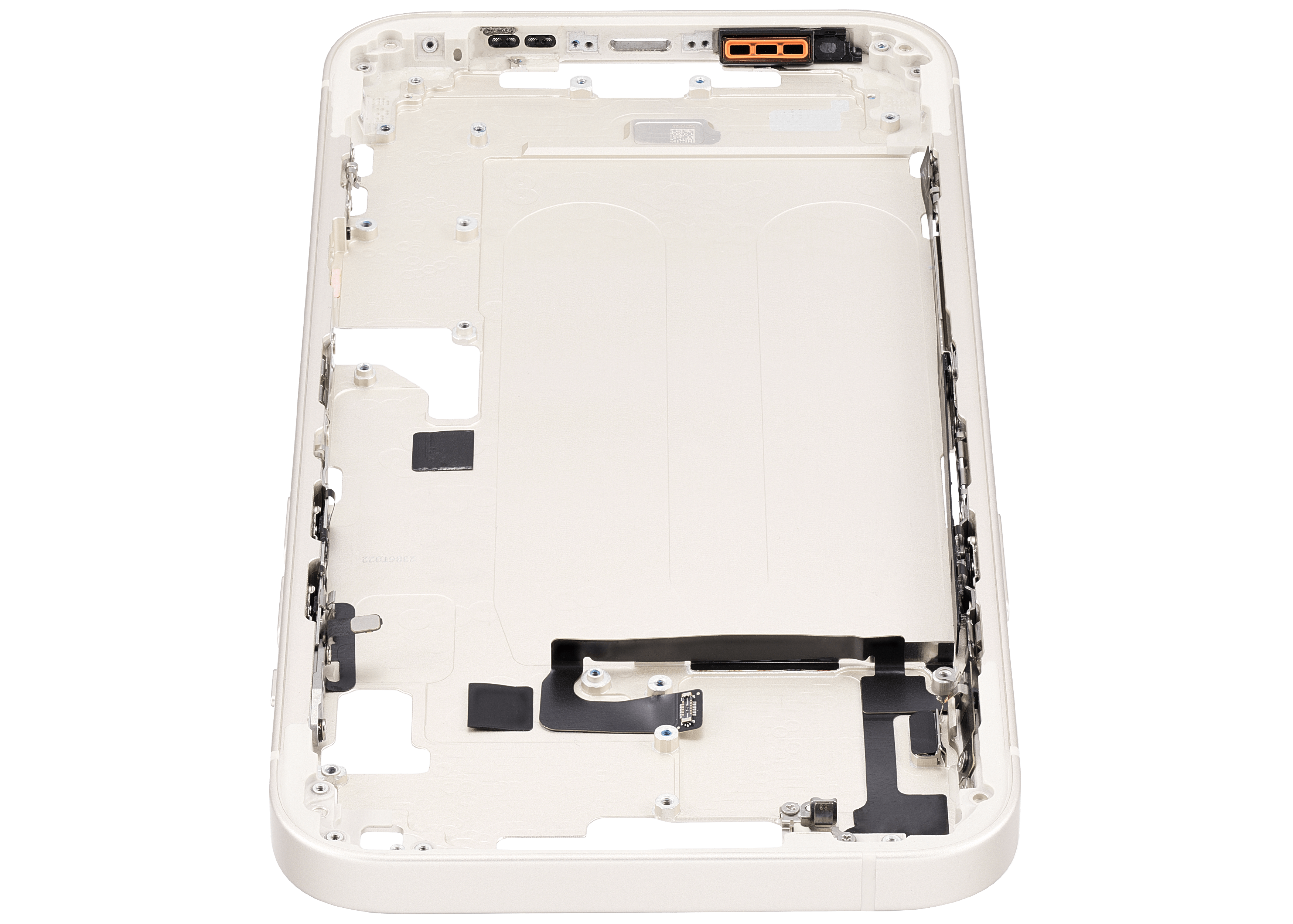 Midframe/Rahmen mit Small Parts für iPhone 14 Plus (EU / Global Version) (gebrauchter OEM-Ausbau, Qualität A) (Starlight)