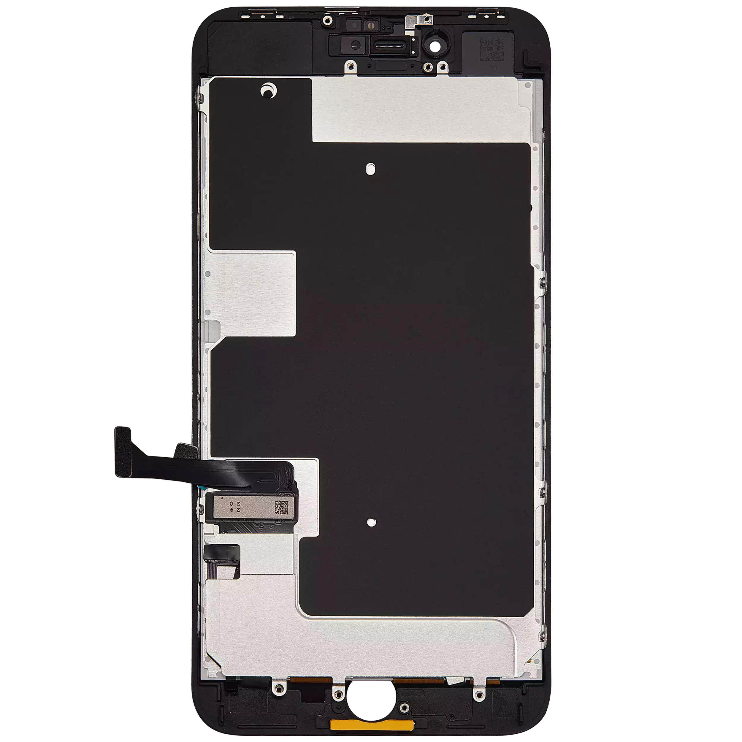 LCD-Display mit Stahlplatte für iPhone 8 Plus (Aftermarket: AQ7) (Schwarz)
