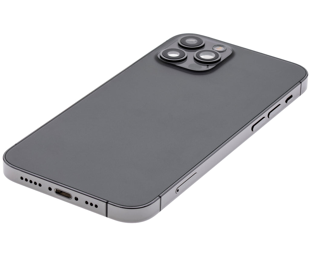 Backcover/Rahmen mit Small Parts für iPhone 12 Pro (US-Version) (gebrauchter OEM-Ausbau, Qualität A) (Graphite)