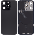 Backcover mit MagSafe Magnet & NFC & Blitz-Flexkabel für iPhone 15 Pro (gebrauchter OEM-Ausbau, Qualität B) (Schwarz Titanium)