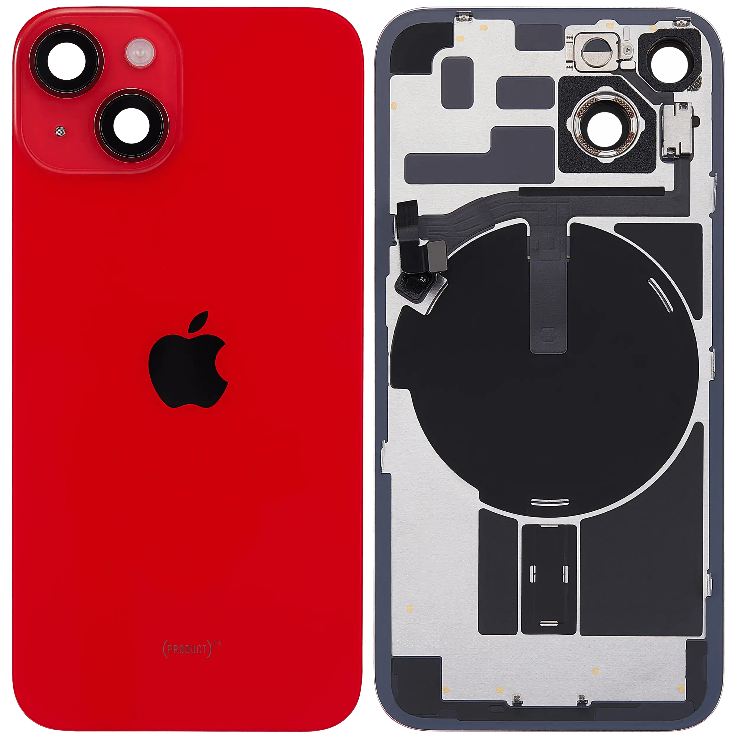 Backcover mit MagSafe Magnet & NFC & Blitz-Flexkabel für iPhone 14 (Service Pack) (Rot)