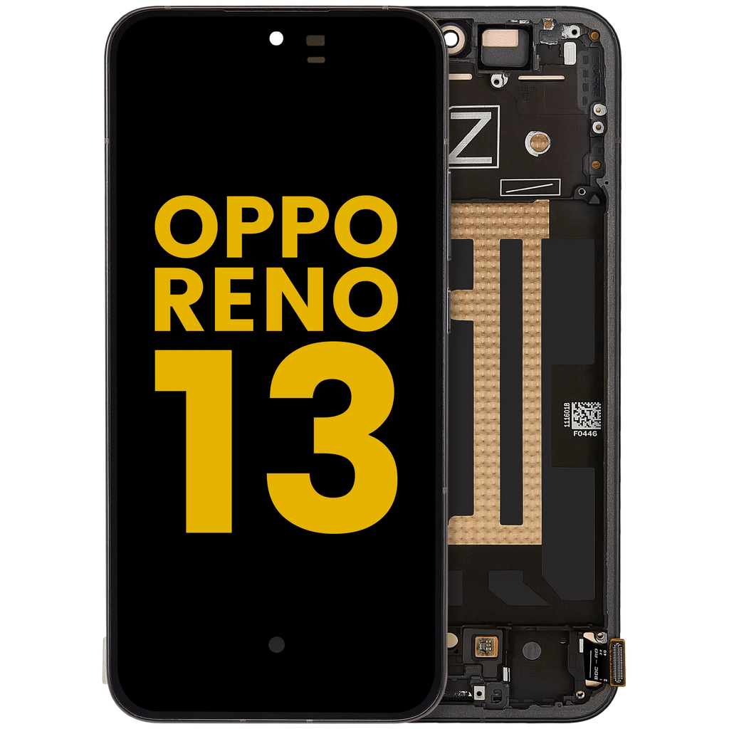 OLED-Display mit Rahmen für OPPO Reno 13 (Refurbished) (Schwarz)