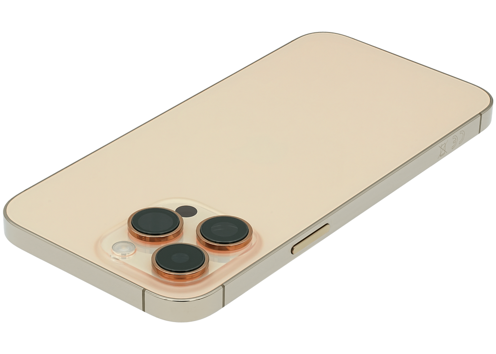 Backcover/Rahmen mit Small Parts für iPhone 14 Pro Max (EU / Global Version) (gebrauchter OEM-Ausbau, Qualität A) (Gold)