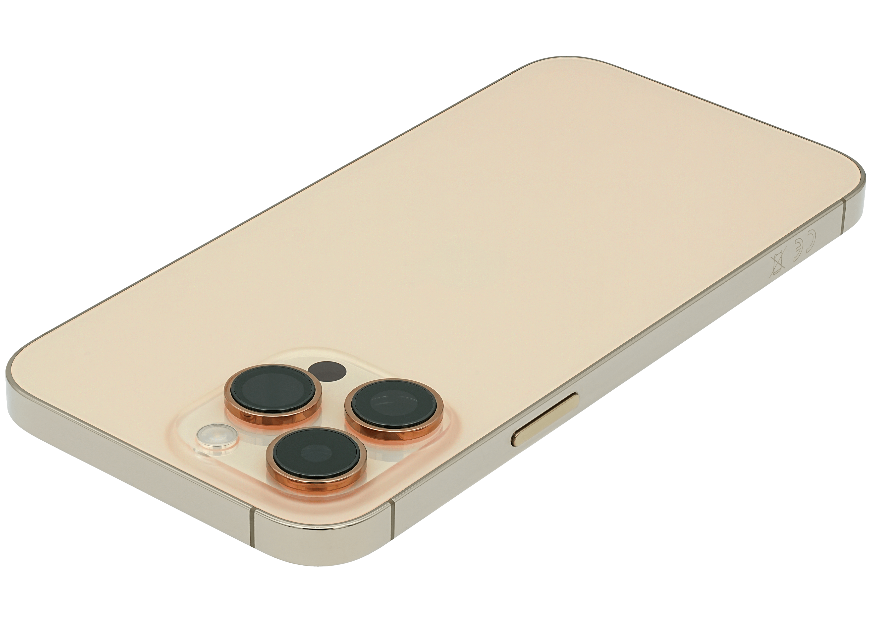 Backcover/Rahmen mit Small Parts für iPhone 14 Pro Max (EU / Global Version) (gebrauchter OEM-Ausbau, Qualität A) (Gold)