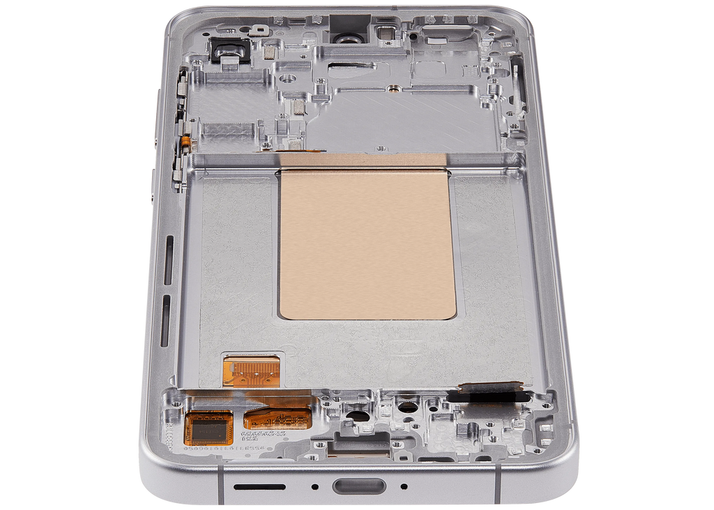 OLED-Display mit Rahmen für Samsung Galaxy S24 FE 5G (US & Internationale Version) (6.62") (Aftermarket Plus) (Grau)