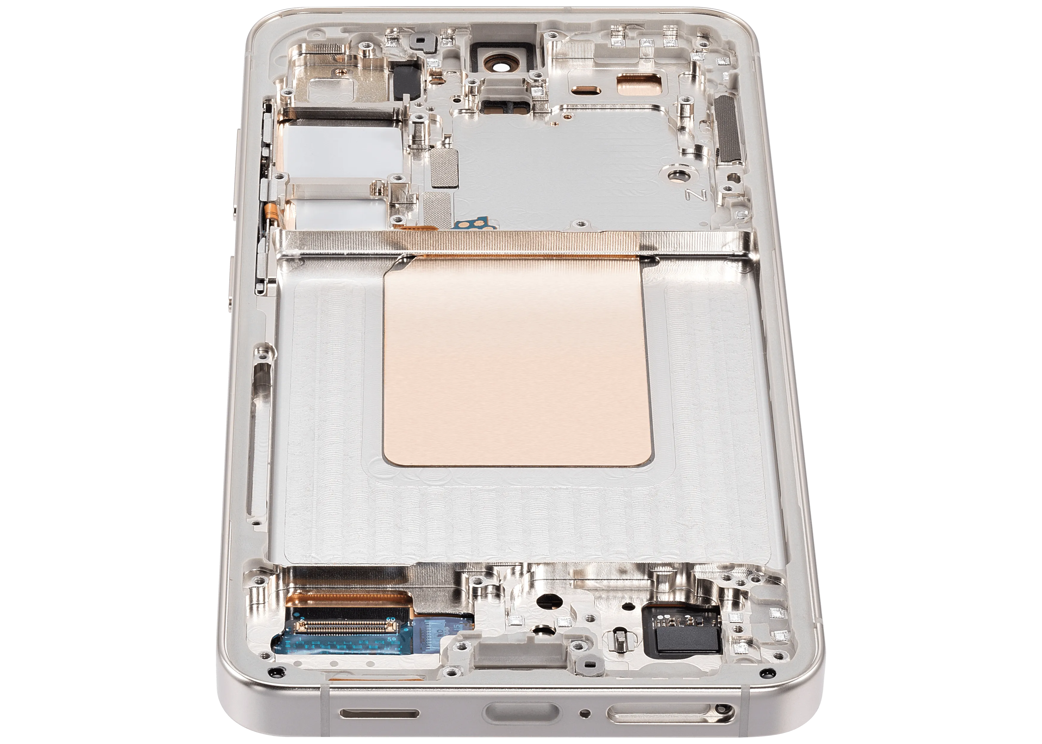 OLED-Display mit Rahmen für Samsung Galaxy S24 5G (US & Internationale Version) (Aftermarket Plus) (Amber Yellow)