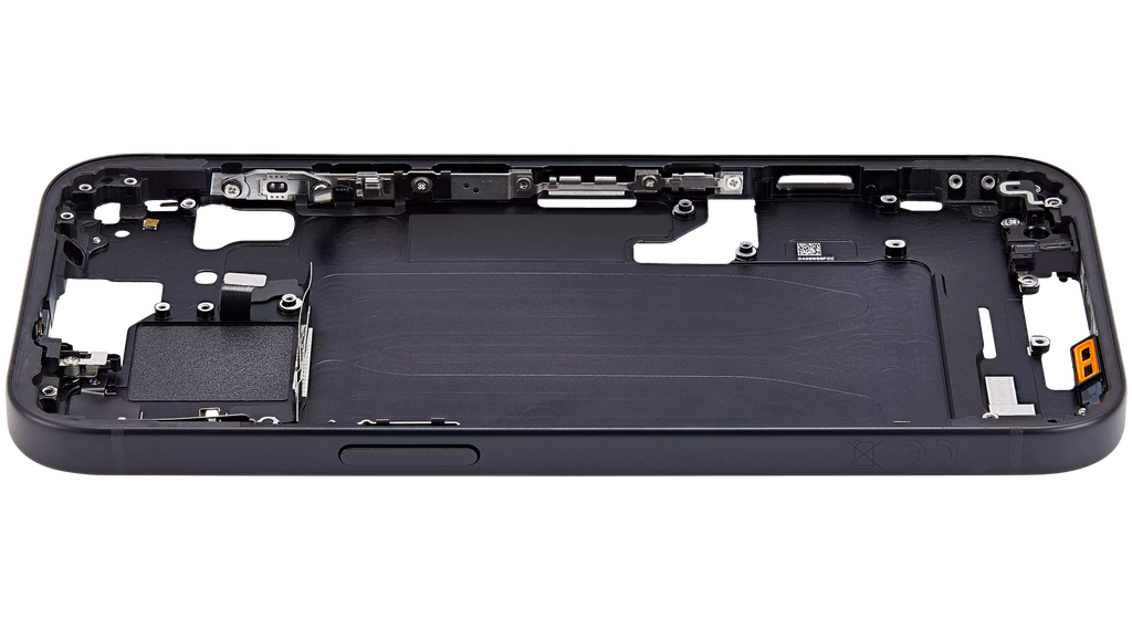 Midframe/Rahmen mit Small Parts für iPhone 15 (EU / Global Version) (Aftermarket Plus) (Schwarz)