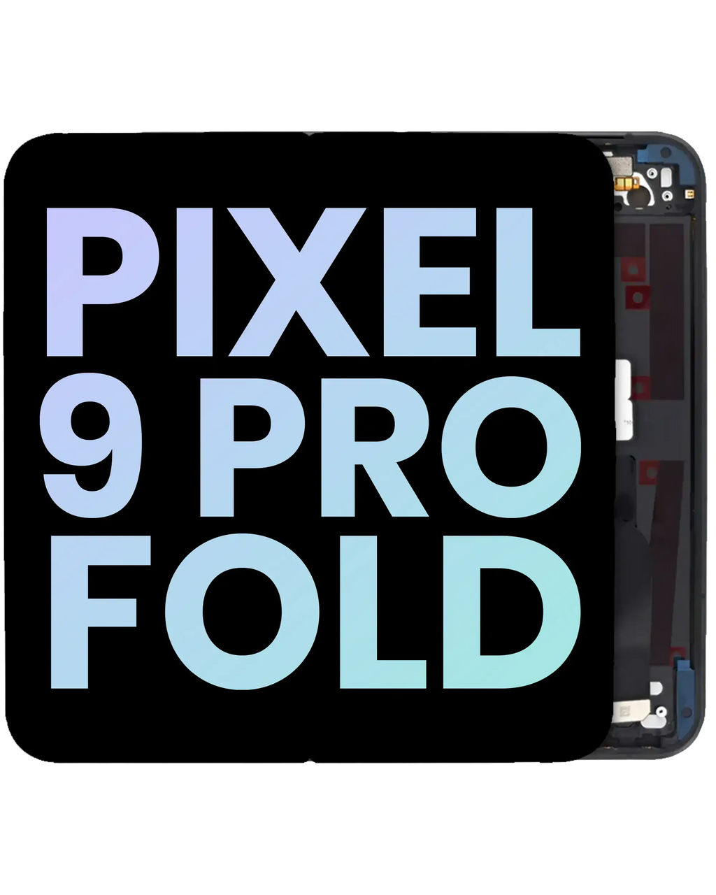 Inner OLED-Display mit Rahmen für Google Pixel 9 Pro Fold (Original OEM) (Carbon)