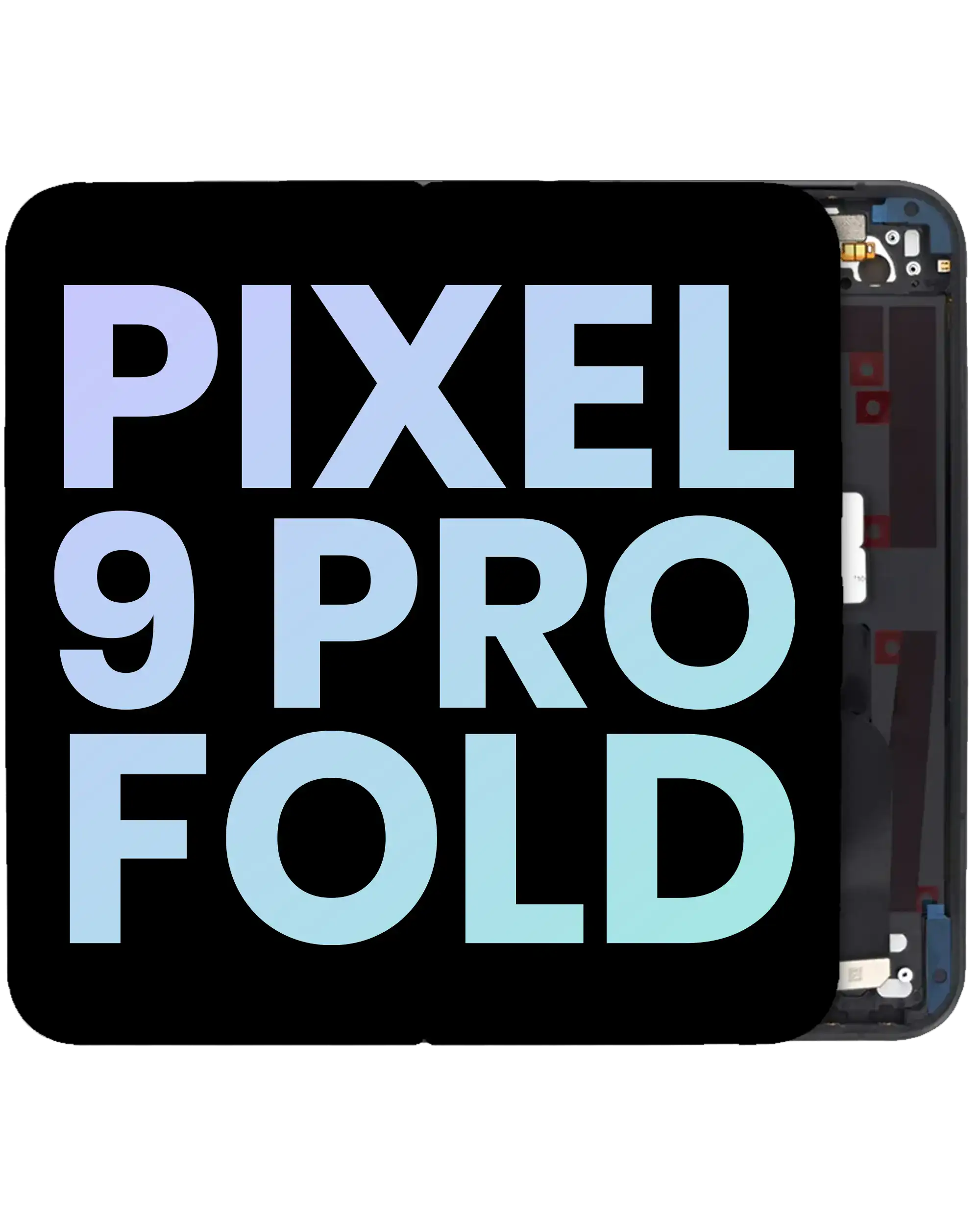 Inner OLED-Display mit Rahmen für Google Pixel 9 Pro Fold (Original OEM) (Carbon)