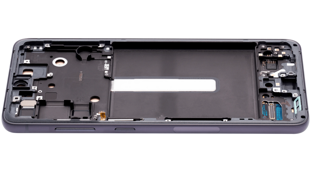 OLED-Display mit Rahmen für Samsung Galaxy S21 FE 5G (US & Internationale Version) (Aftermarket Plus) (120Hz) (Graphite)