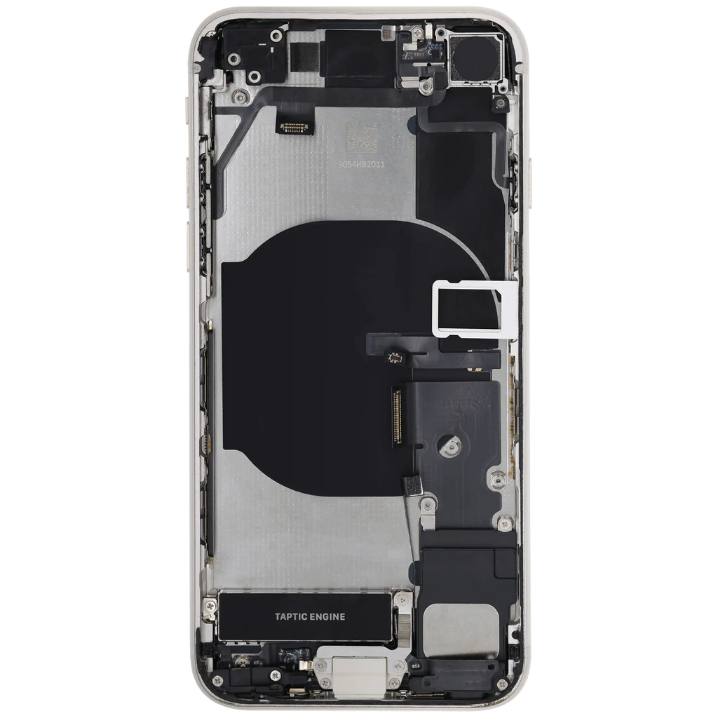 Backcover/Rahmen mit Ladebuchse Flex and Small Components Pre-Installed für iPhone SE (2022) (gebrauchter OEM-Ausbau, Qualität B) (Starlight)