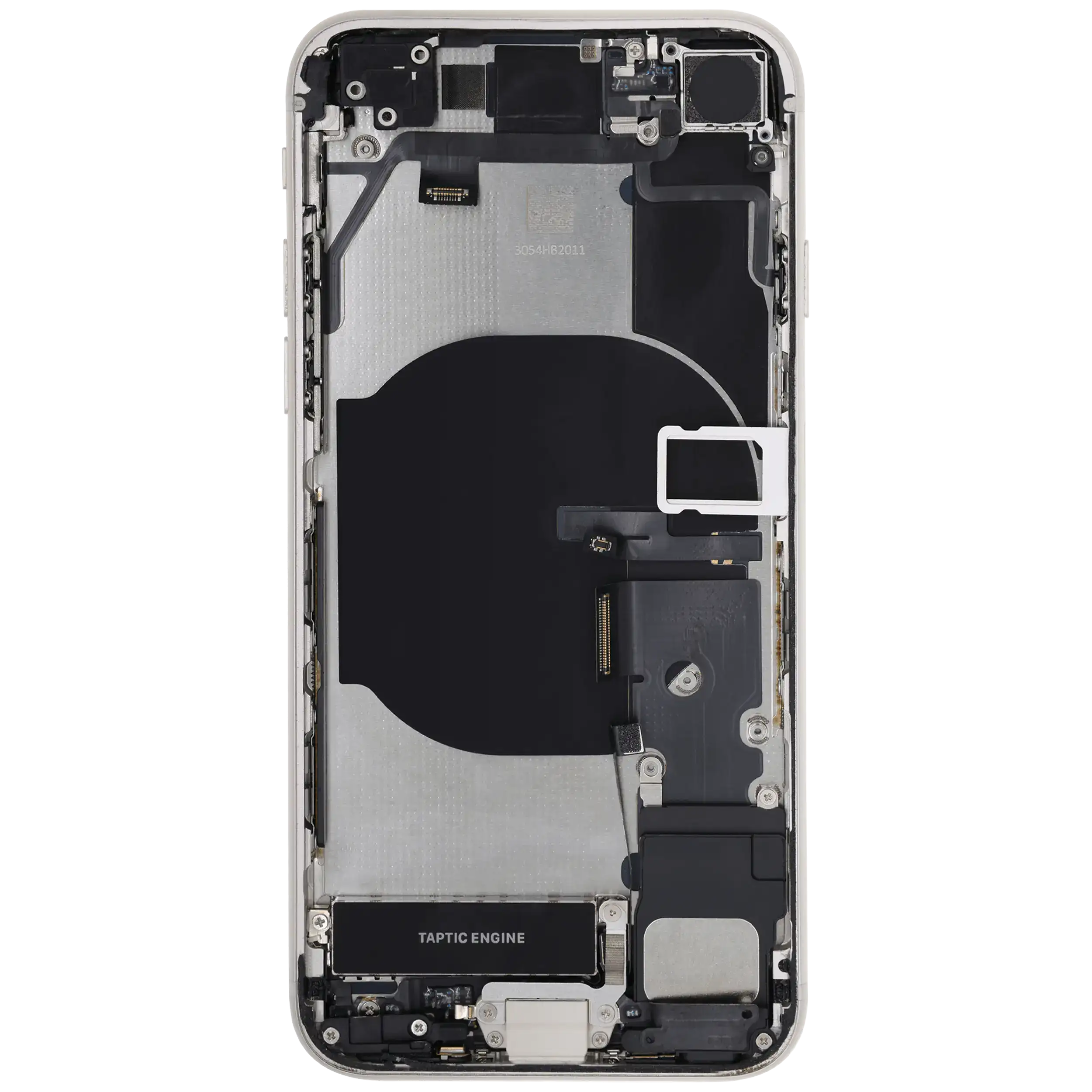 Backcover/Rahmen mit Ladebuchse Flex and Small Components Pre-Installed für iPhone SE (2022) (gebrauchter OEM-Ausbau, Qualität B) (Starlight)