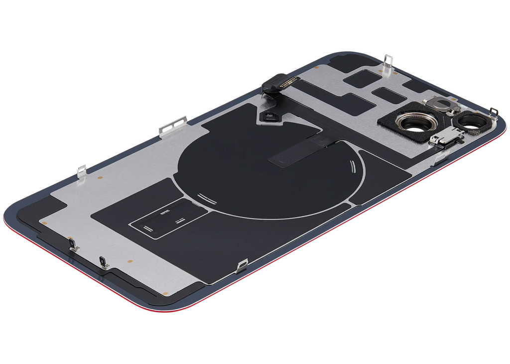 Backcover mit MagSafe Magnet & NFC & Blitz-Flexkabel für iPhone 14 Plus (gebrauchter OEM-Ausbau, Qualität C) (Rot)