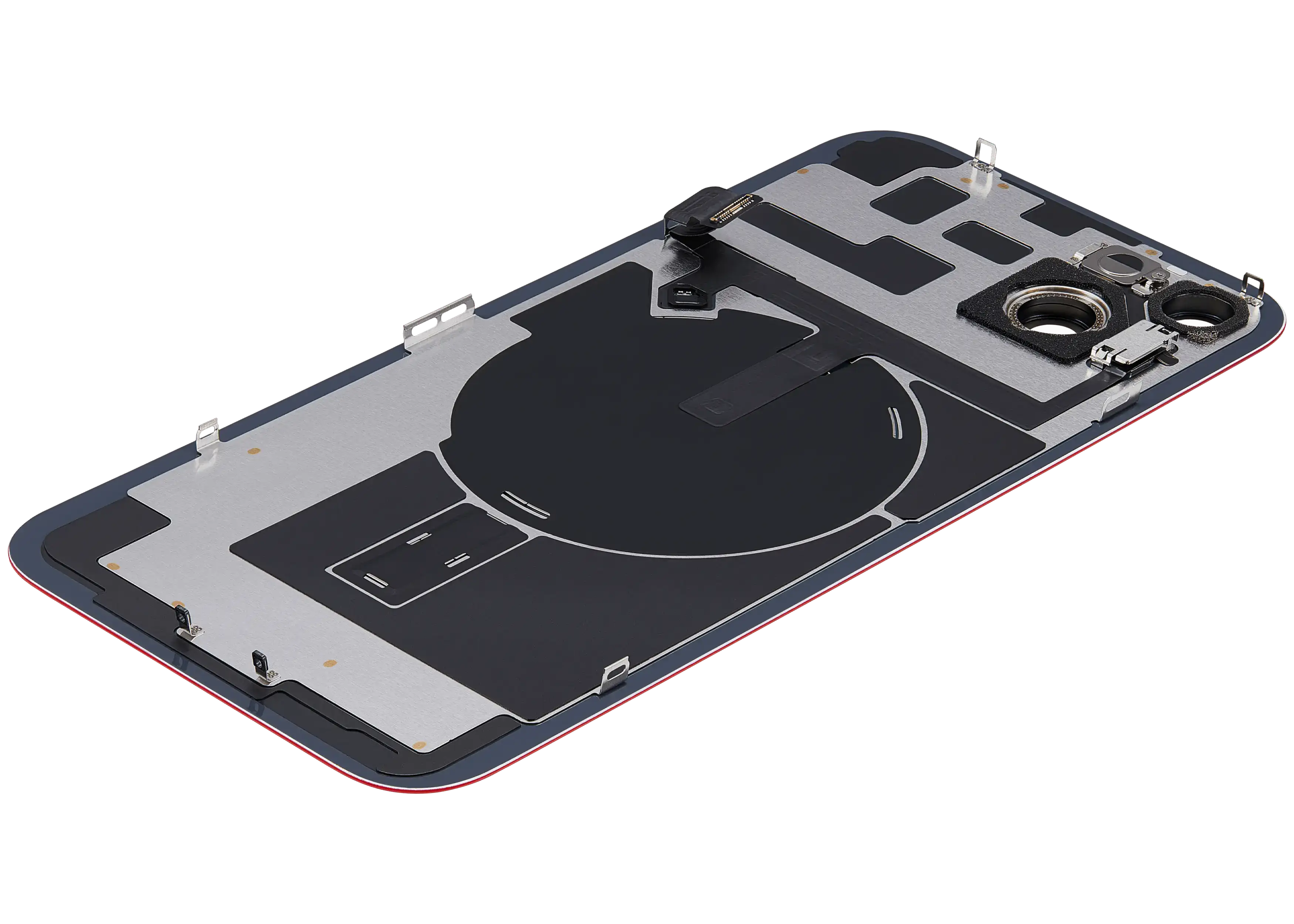Backcover mit MagSafe Magnet & NFC & Blitz-Flexkabel für iPhone 14 Plus (gebrauchter OEM-Ausbau, Qualität C) (Rot)