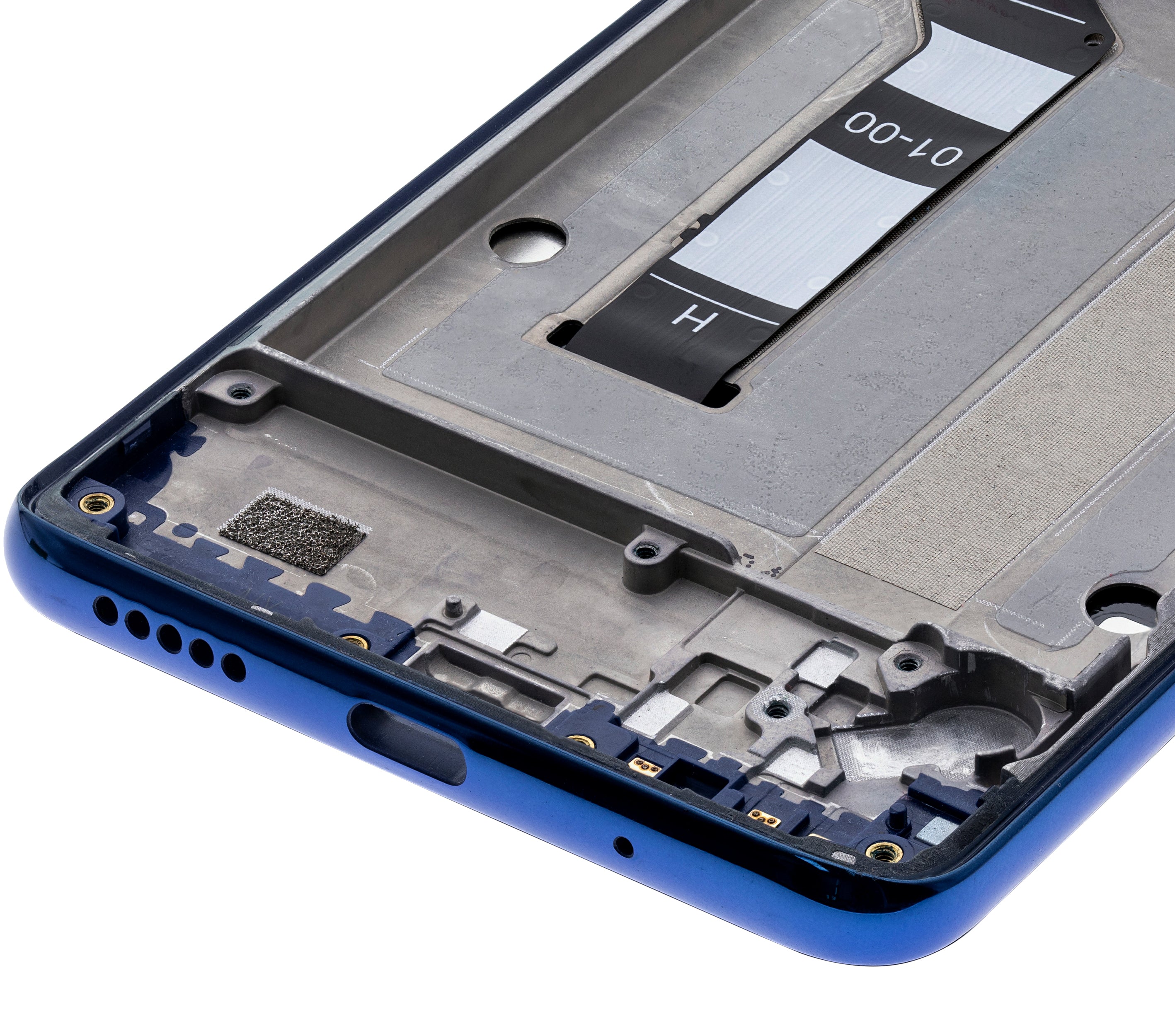 LCD-Display mit Rahmen für Motorola One Vision (XT1970 / 2019) / P50 (Original OEM) (Sapphire Gradient)